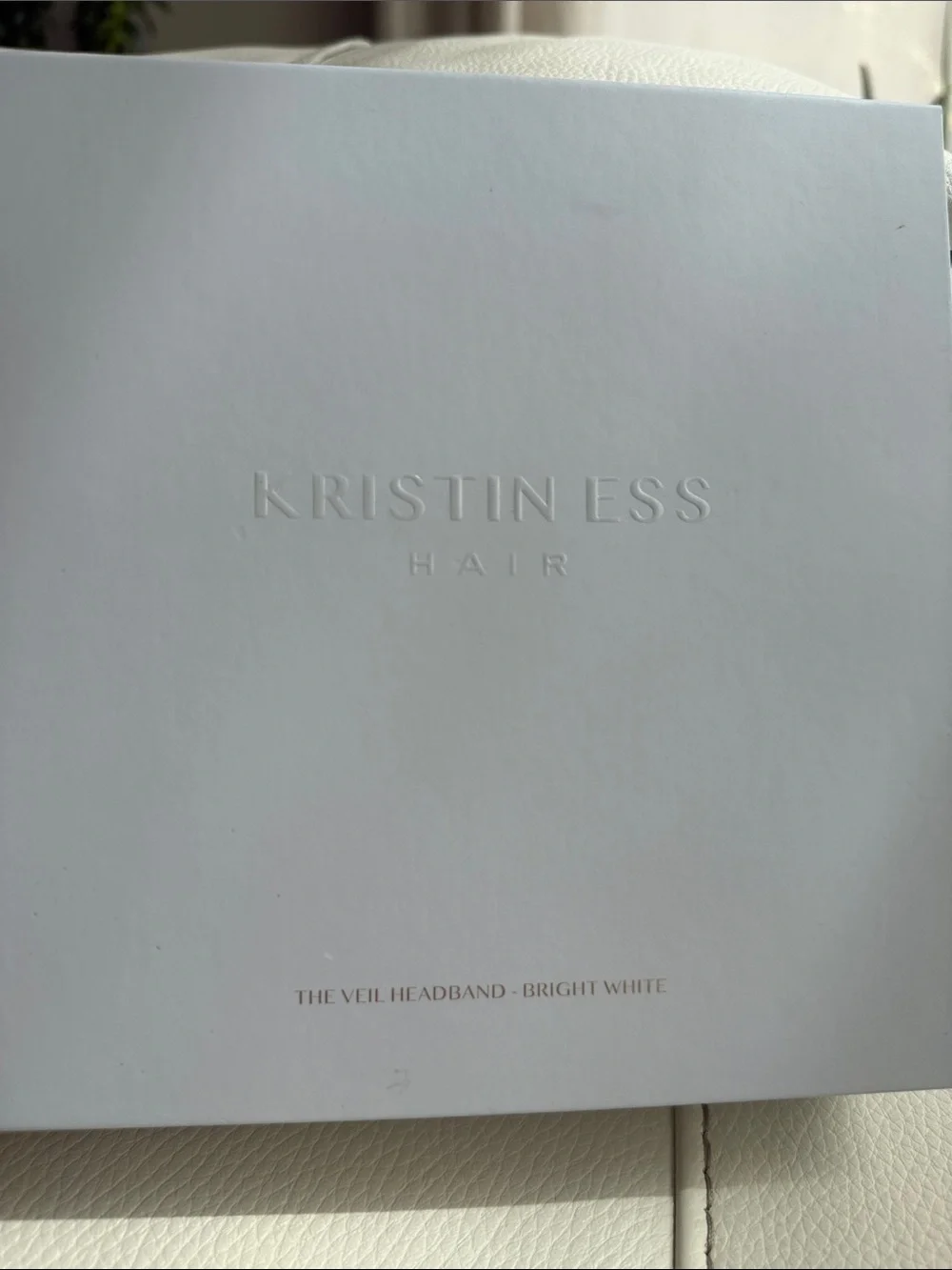 Kristin Ess Veil Headband Bright White